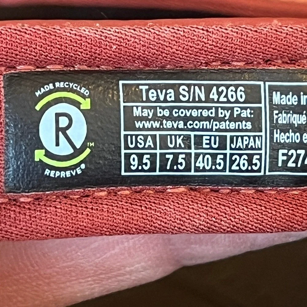 Teva Tirra Strappy Sport Hiking Sandals Rust Red Womens 9.5 UK 7.5 EU 40.5 - Picture 7 of 7